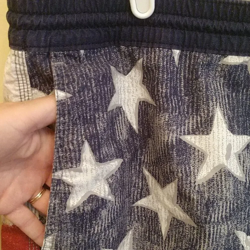 Patriotic Mens Mossimo Supply Company American Flag Shorts Swim July 4 size XL